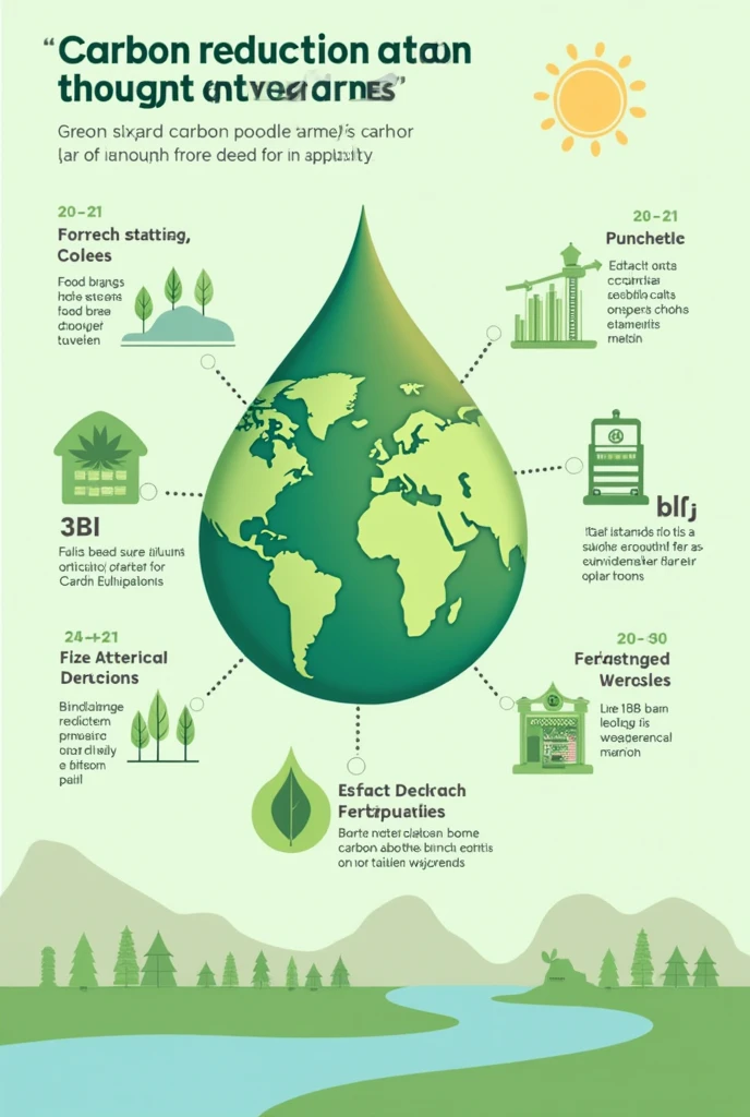 create me an enviromental infographic in english about carbon reduction project