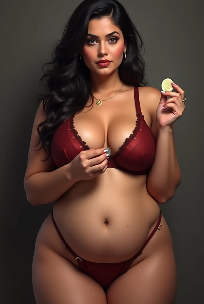 Create the influencer YERY MUA but with big tits and who looks like her