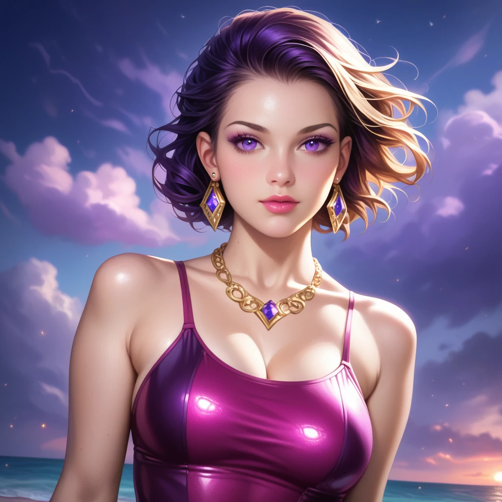 score_9, score_8_superior, score_7_superior, A masterpiece in 32K resolution,Highest quality,it is really amazing,Very detailed,Ultra-high resolution,Ultra-realistic,Realistic,Increased depth of field,Cinematic lighting,
Elegant mature Japanese woman,
black straight medium hair,Ultra-detailed and beautiful face,Calm expression,Translucent white skin,Realistic skin texture,Great proportions,
Sexy high leg dress swimsuit,
Luxurious design,Chic color patterns,Beautifully detailed decoration,Detailed fabric texture,
Gorgeous necklace,Earrings,
Dark skies before the storm,Dark clouds covering the dark sky,Thunderclouds rolling in,Coastline at night,Stormy seas,delay々A desolate sandy beach that continues,
Dramatic Angle,