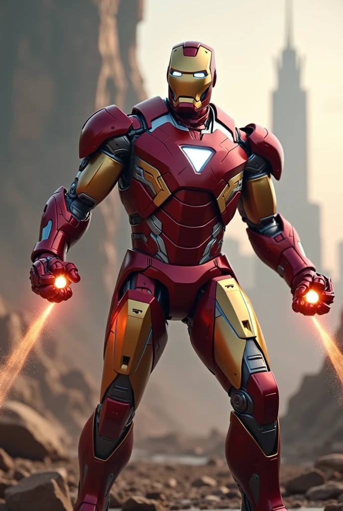 Iron man is shouting