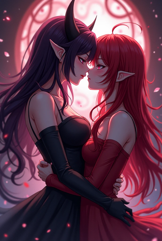 Beso de rias Gremory y akeno himejima