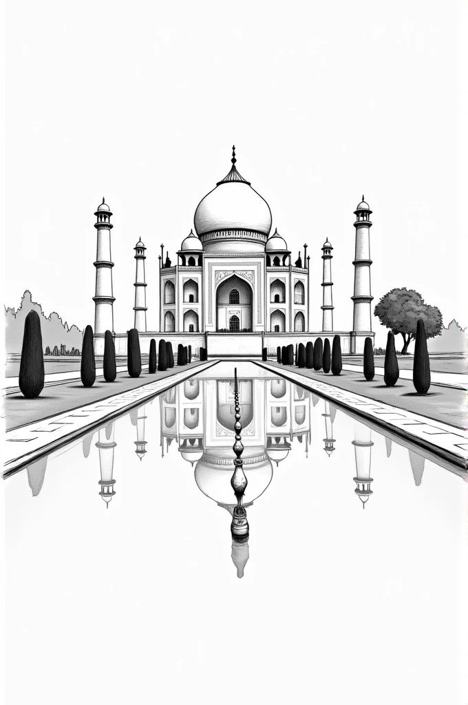 Tajmahal easy drawing