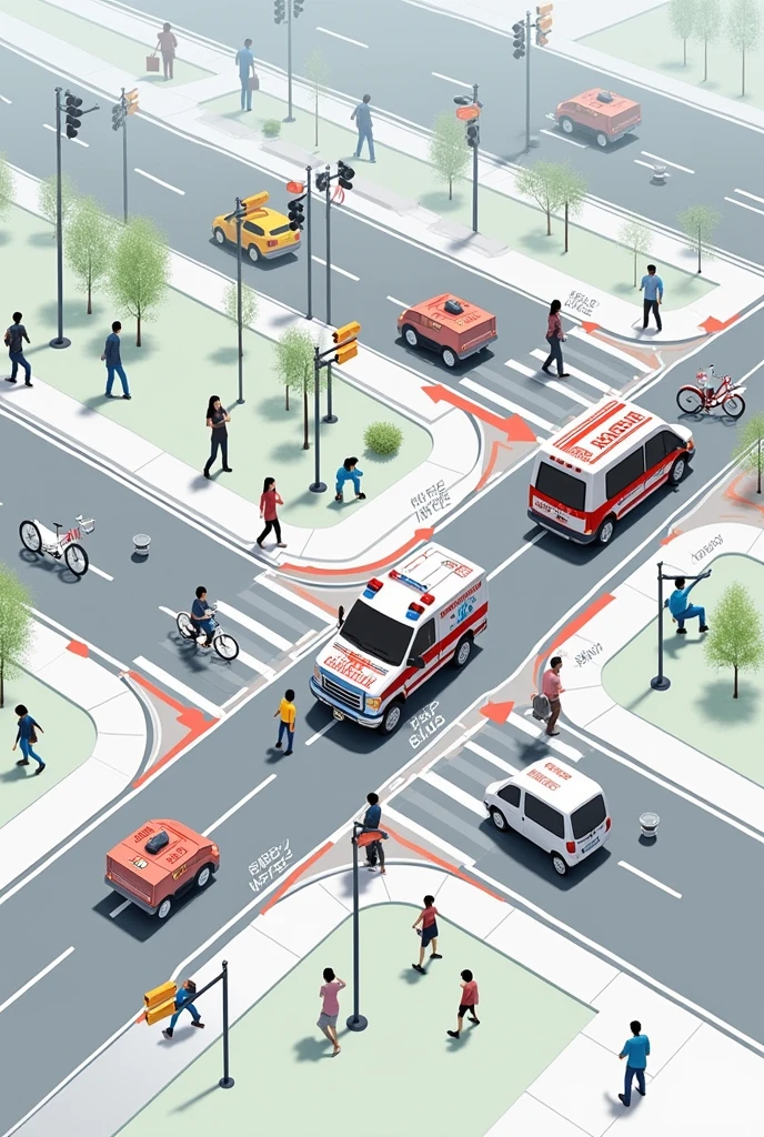 Process flow diagram of emergency vehicle Traffic Clearance System. Base idea is when an emergency vehicle like ambulance approaches the traffic signal. It automatically adjusts the traffic lights to give smooth
movement of emergency vehicle.