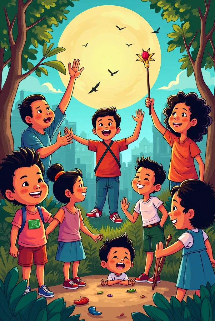 Wikang mapagpalaya poster making, cartoon, with meanings