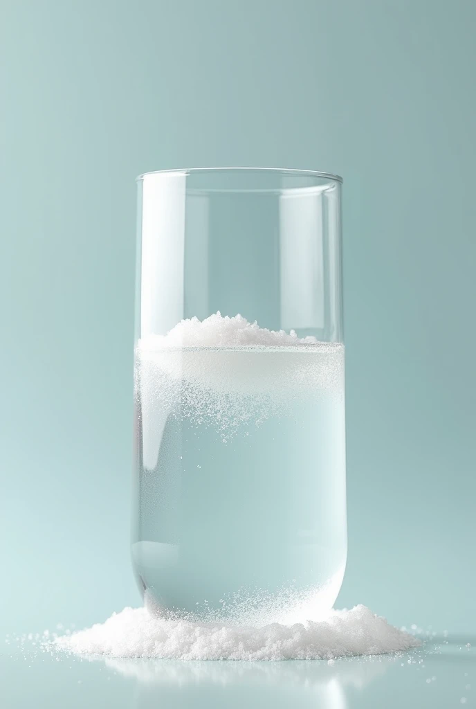Glass containing sodium chloride and liquid detergent