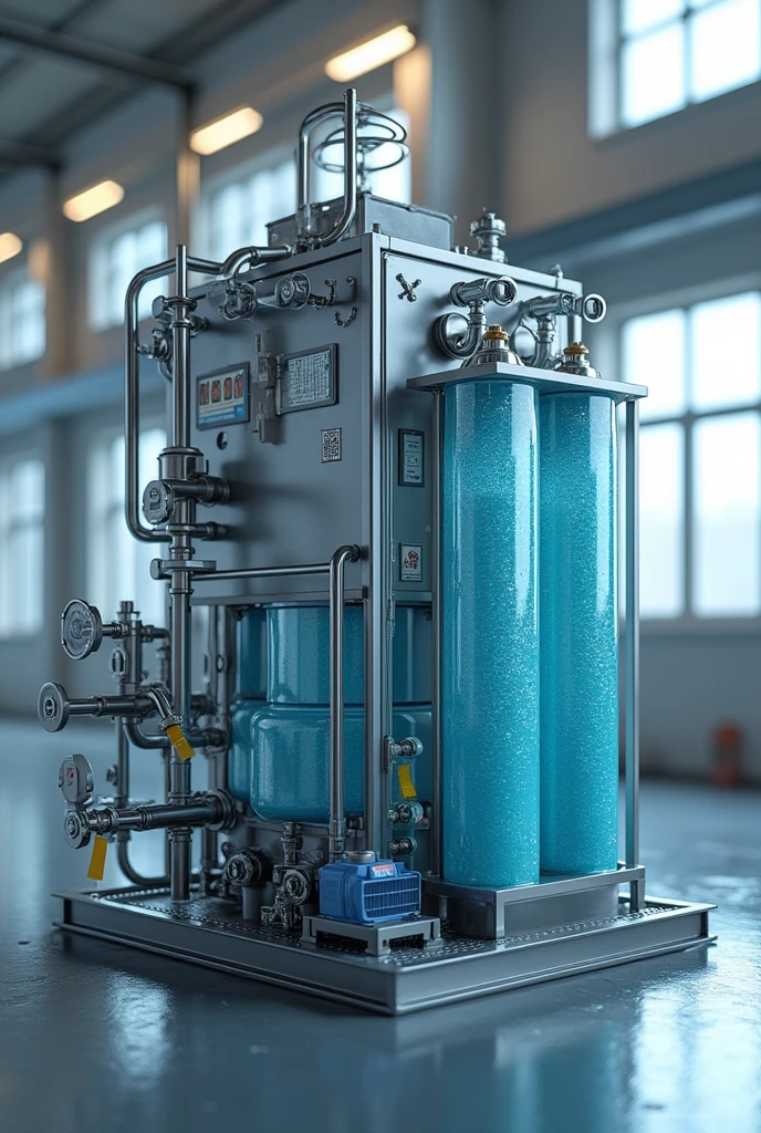 Prototype of industrial wastewater treatment with adsorption,membrane,uv light filtration system 