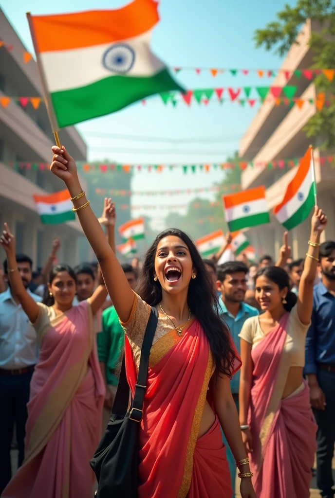 Independence day celebration at Physics wallah coching centre in india