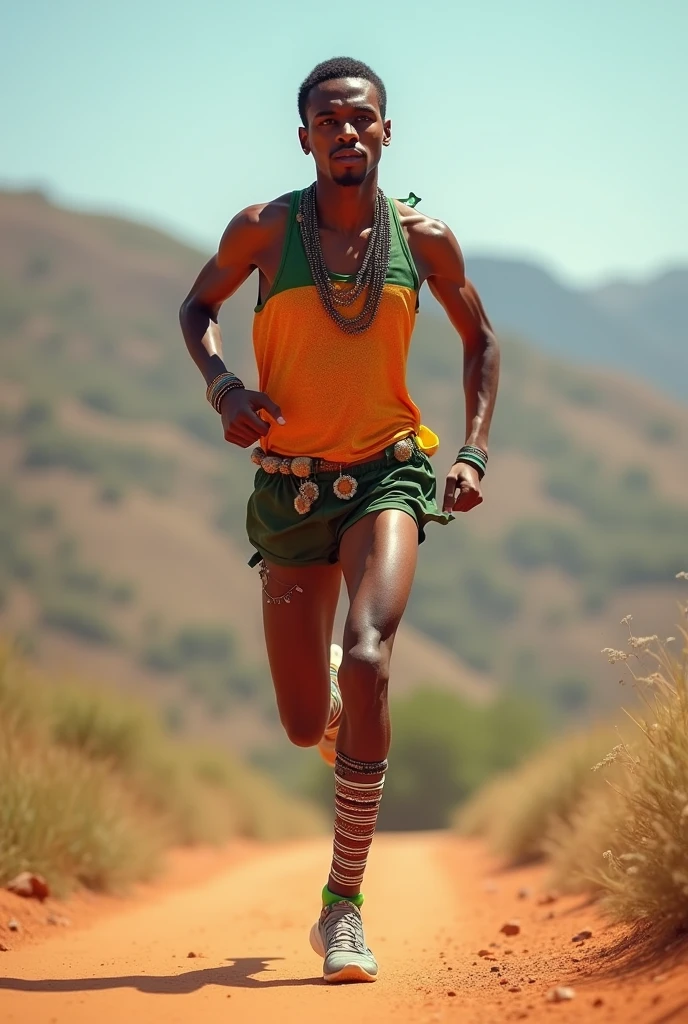 Ethiopian uniform runner with leg ringed