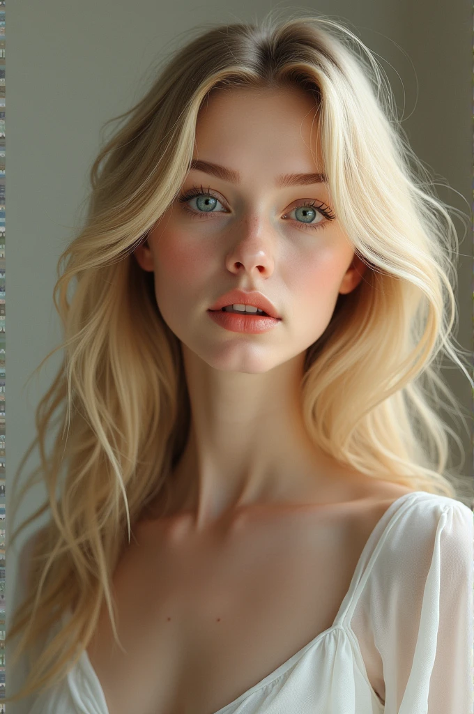 Fille blonde plus reel plus grande