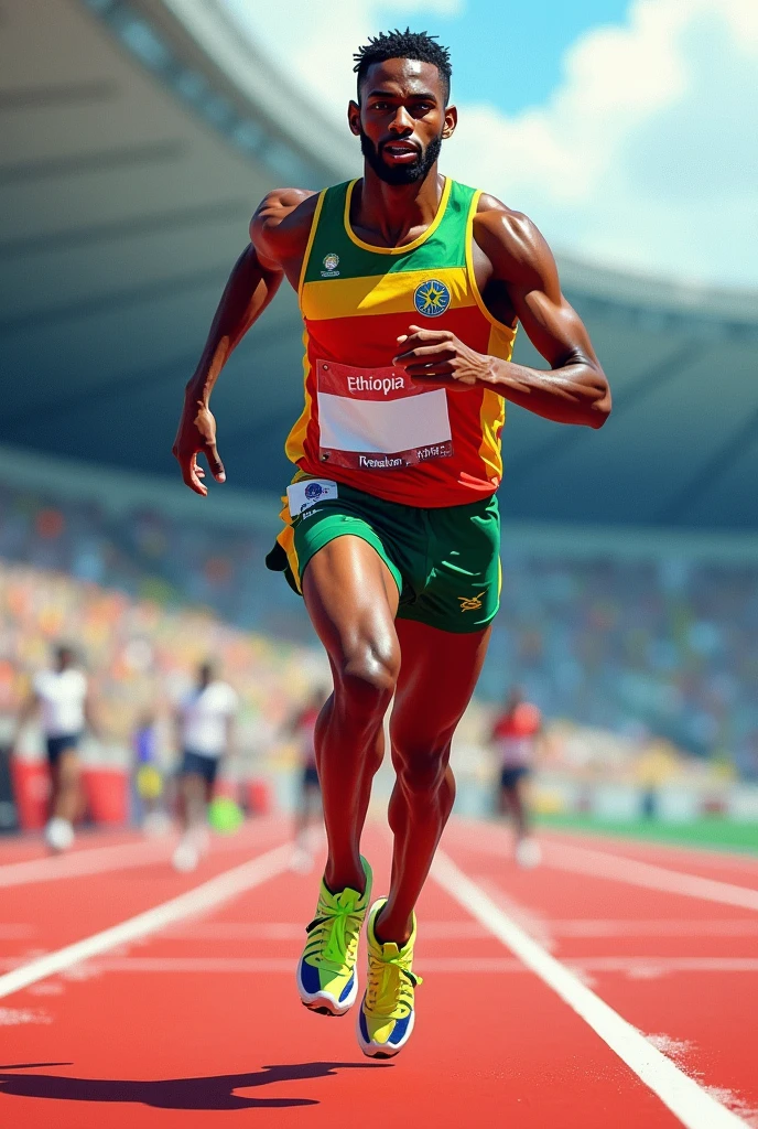 Ethiopian uniform runner in Olympics