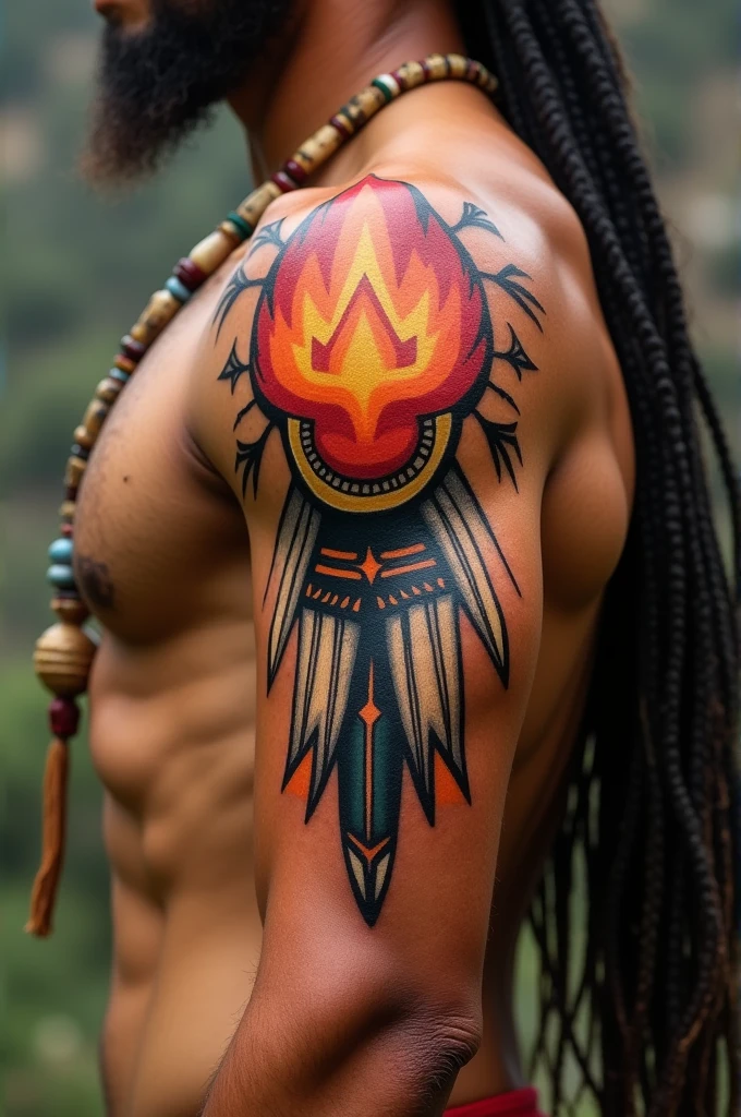 Native torch tattoo