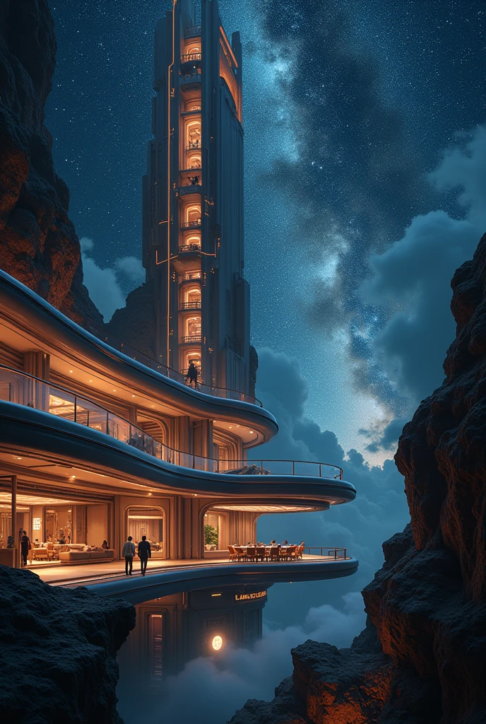 Inside the spaceship hotel