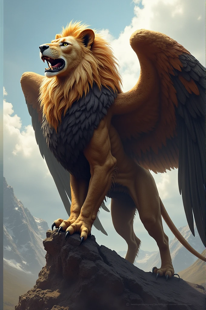 Lion combined with eagle 