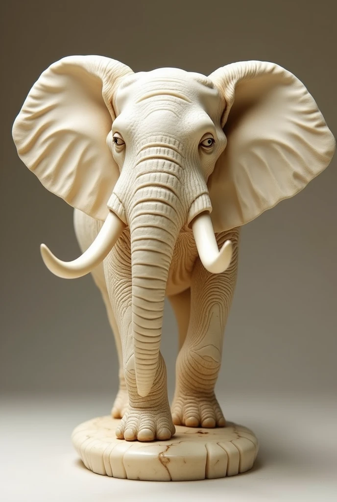 Ivory elephant statue 
