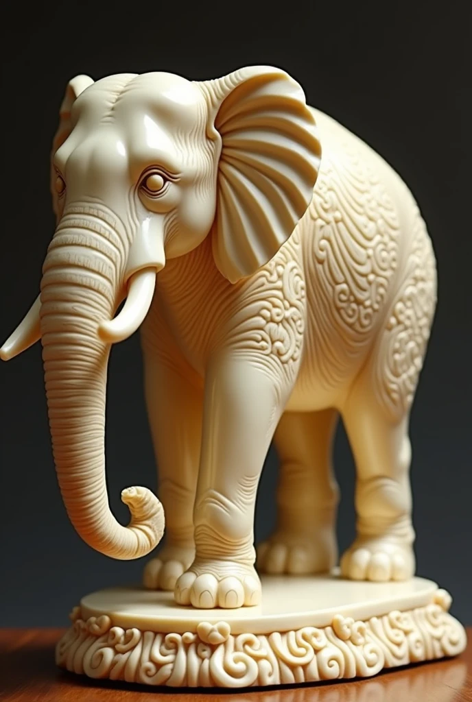 Ivory elephant statue 
