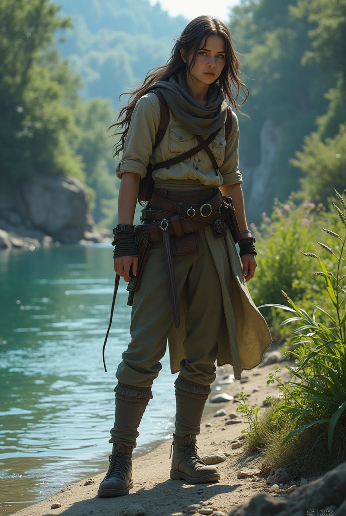 Scene 3: Elara Searching
Elara looking worried, searching along the riverbank