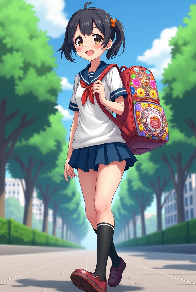 Young Girl　Japanese school bag