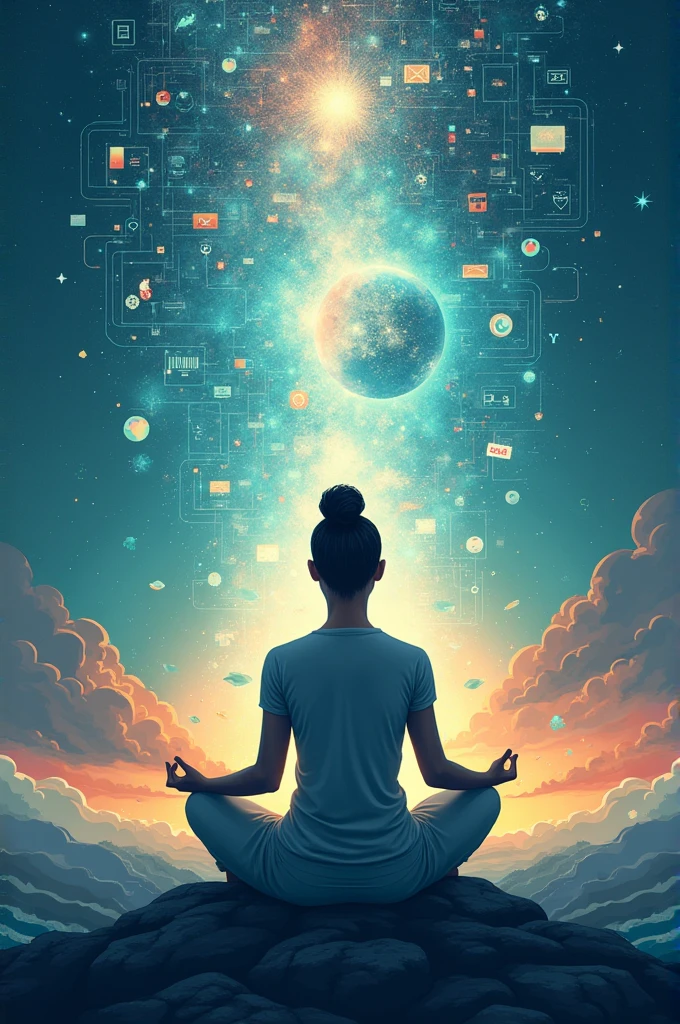 Create an impactful digital poster that effectively communicates the concepts of
mindfulness, self-regulation, and digital detox. The poster should aim to educate and
motivate people to adopt healthy digital habits and enhance their overall well-being in
our highly connected society.