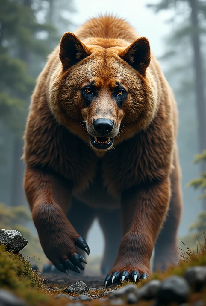 Hybrid between brown bear and German shepherd 