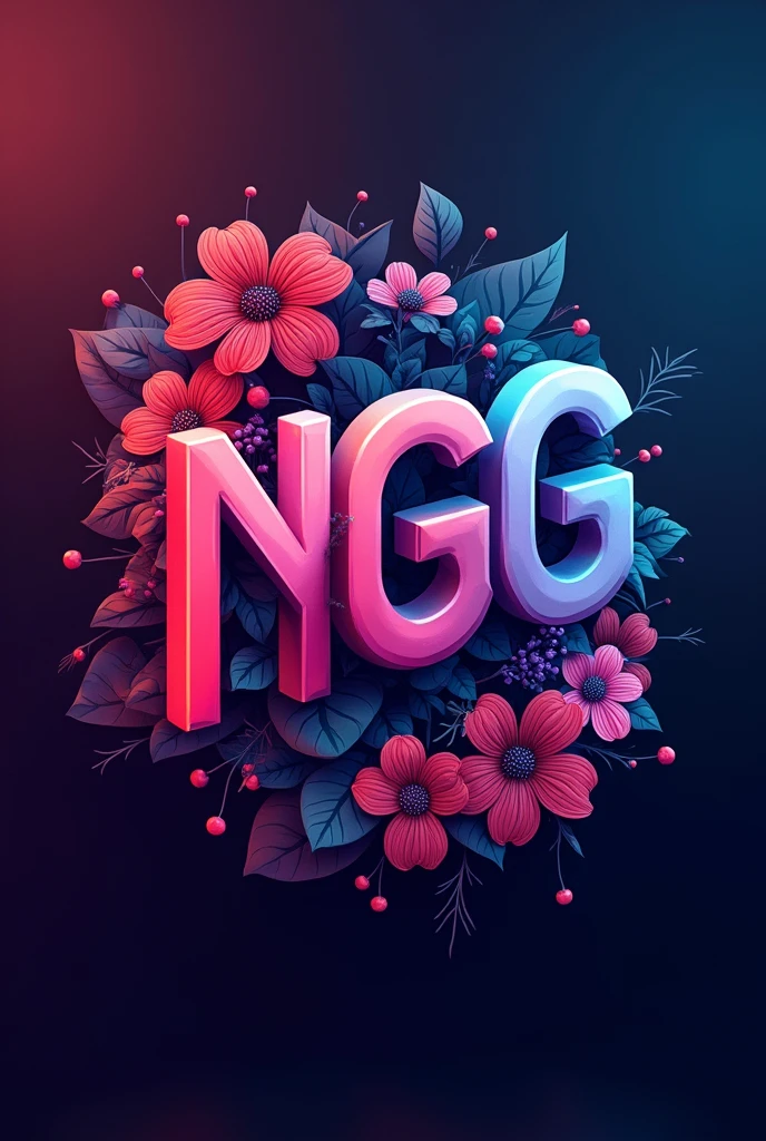Create a very beautiful and colourful logo with the inscription NGG