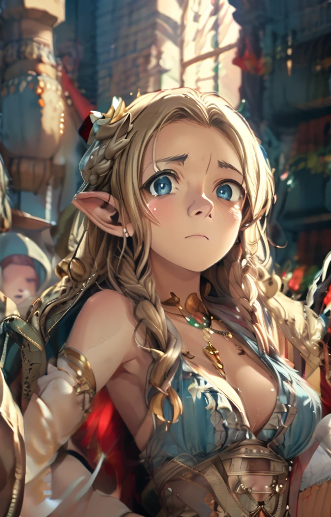 Marcille ,girl、Background by、Angelic、Blanche、Kawaii、Exquisite,big eyes、Small chest,Strapless bikini underwear,Teardrop-shaped breasts,feather,