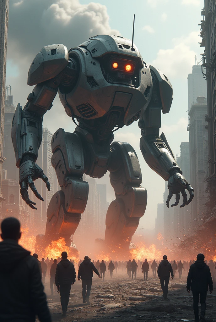 Robots destroying humans