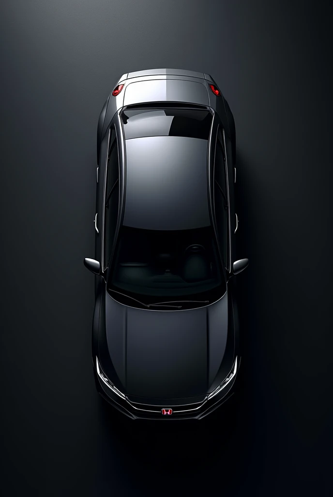 Top view of Honda with black background 