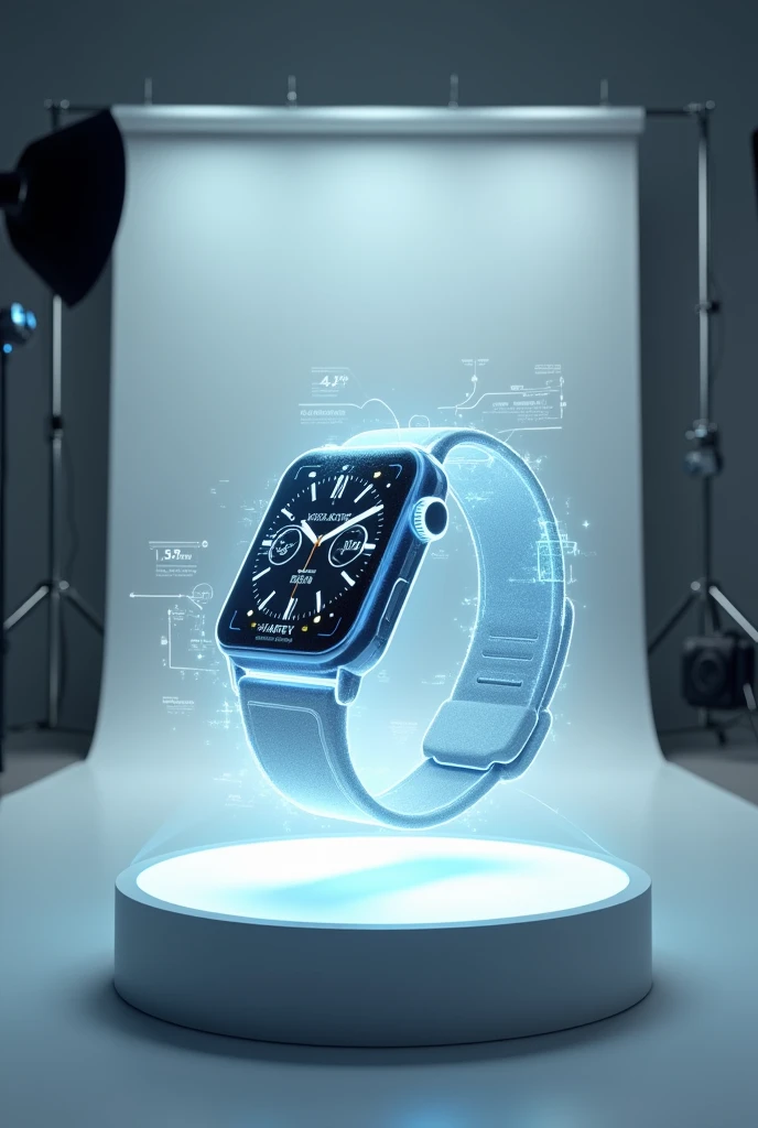 Hologram watch in studio