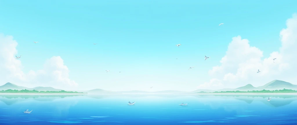 blue-sky，baiyun，Birds in the distance，Mare，Vast image，Faraway view