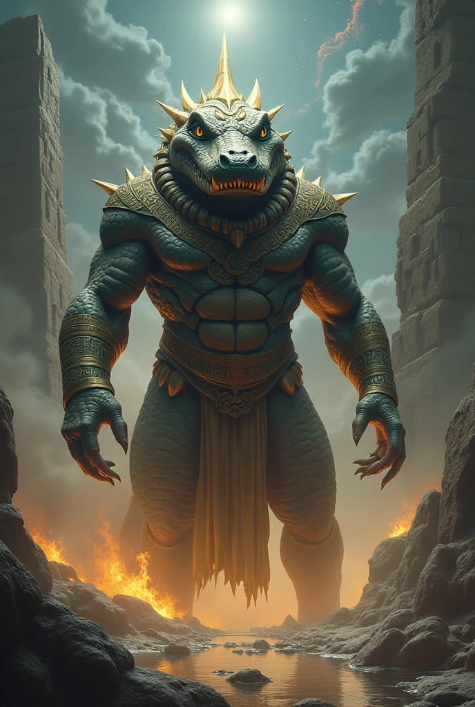 Crocodile-faced God