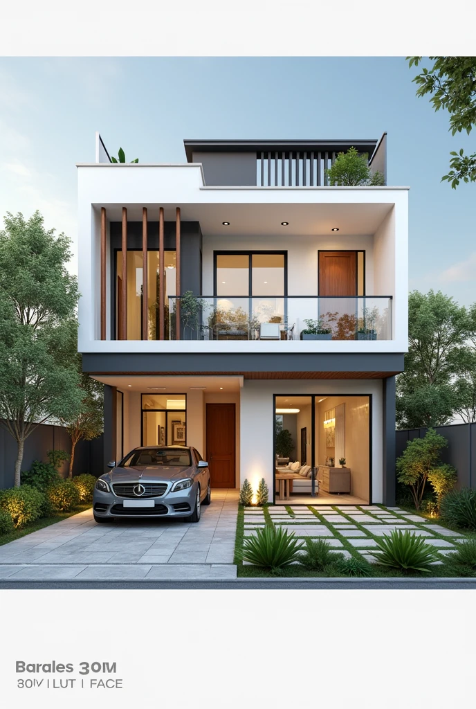 Pour le plan d'un duplex sur un terrain de 30m x 30m avec les spécifications suivantes :

### Rez-de-chaussée :
- **Grand Salon** : Espace ouvert, idéalement central, avec de grandes fenêtres pour maximiser la lumière naturelle. Il pourrait être situé au centre, avec un accès direct depuis l'entrée principale.
- **Cuisine Moderne** : Adjacente au salon, ouverte ou semi-ouverte avec un îlot central. Accessible depuis le garage pour faciliter le transport des courses.
- **Toilettes** : Près de l'entrée principale ou à côté du salon pour plus de commodité.
- **Garage** : Suffisamment grand pour au moins une voiture, avec accès direct à la maison via une porte menant à la cuisine ou un couloir.
- **Espace de Prière** : Un petit espace dédié, idéalement orienté vers la Qibla, situé dans un coin tranquille de la maison pour assurer le calme pendant la prière.

### Étage :
- **4 Chambres** : 
  - **Chambre Parentale** : Grande, avec dressing et salle de bain attenante.
  - **Chambre 2 et 3** : De taille moyenne, partageant une salle de bain commune.
  - **Chambre 4** : Plus , pouvant servir de chambre d'amis ou de bureau, avec accès à une salle de bain.
- **Salles de Bain** : Une salle de bain pour la chambre parentale et une autre pour les chambres 2 et 3. Une salle de bain supplémentaire pour la chambre 4 pourrait être partagée ou privée.
- **Espaces Communs** : Un petit salon ou une salle de télévision à l'étage pourrait être envisagé, créant un espace de détente pour les résidents des chambres.

### Options supplémentaires :
- **Balcon ou Terrasse** : Pour la chambre parentale ou comme espace commun.
- **Petite Salle de Gym** ou **Bureau** : Si l'espace le permet.

Ce plan maximiserait l'utilisation de l'espace disponible tout en assurant le confort et la fonctionnalité de chaque pièce. 

Si vous avez besoin d'un plan visuel détaillé, cela pourrait nécessiter de consulter un architecte pour créer des plans précis selon les dimensions exactes et vos préférences.