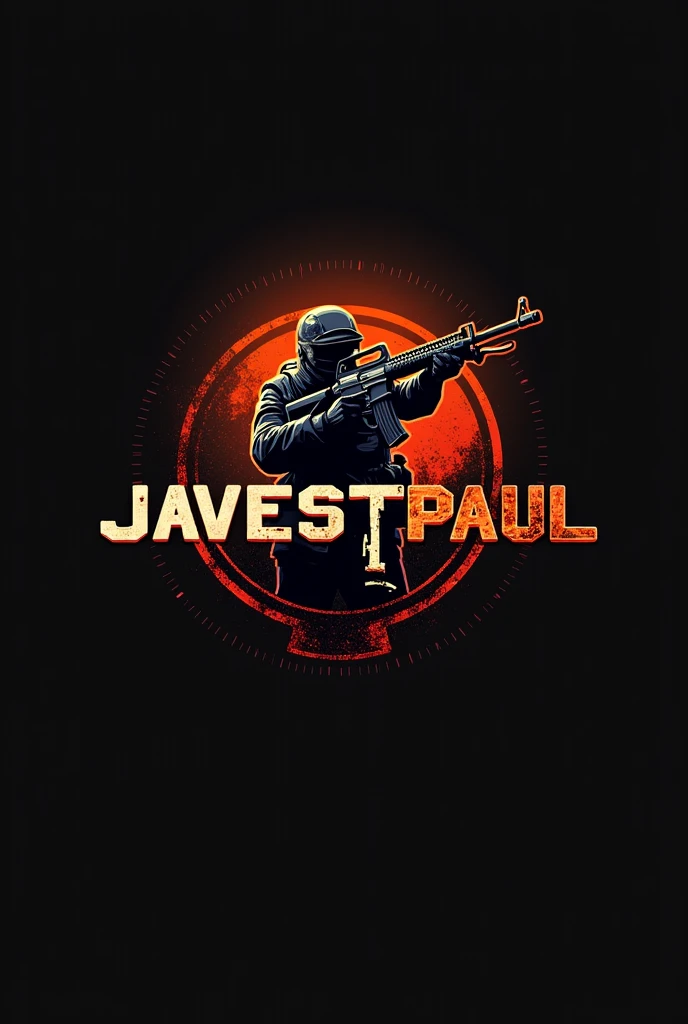 Create an logo for a YouTube channel, counter strike 2 themed, that includes the next text "Javestpaul"