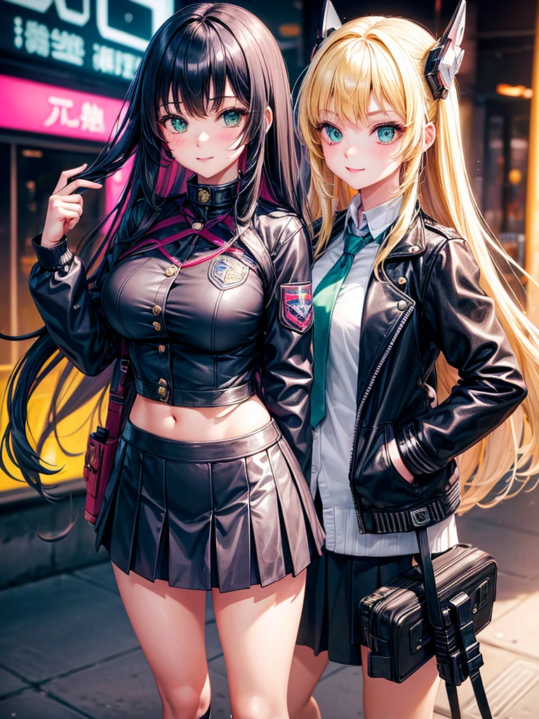 middle School girls,smile,Beautiful girls,Beautiful girl from another world,Gun of the Future,Girl holding an assault rifle in her hand,leather jacket,The best quality to get you horny,Psychic,Wizard,Uniform and cardiganコーデ,battle,Colorfulな髪色,Perfect Girl,Super cute girl,Cyberpunk Background,Cute uniform,Uniform of the Future,Wearing a cardigan,Long Hair、Sparkling eyes,She has her bangs down,Colorful,Ultra HD,Young girl,sex,Green Eyes,Naughty Girls,Full body image,Big Breasts,Beautiful Girl's Paradise,Fashion Girl,Naughty Girls,Beautiful Girl Country,High-dimensional beautiful girl,A beautiful girl who transcends everything,So beautiful,Absurd,Beautiful girls,