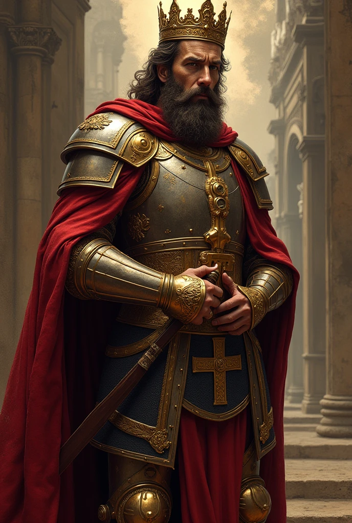 KING OF THE YEAR 1000 A.D..c. cRISTIANO SIMBOLO cRUZ