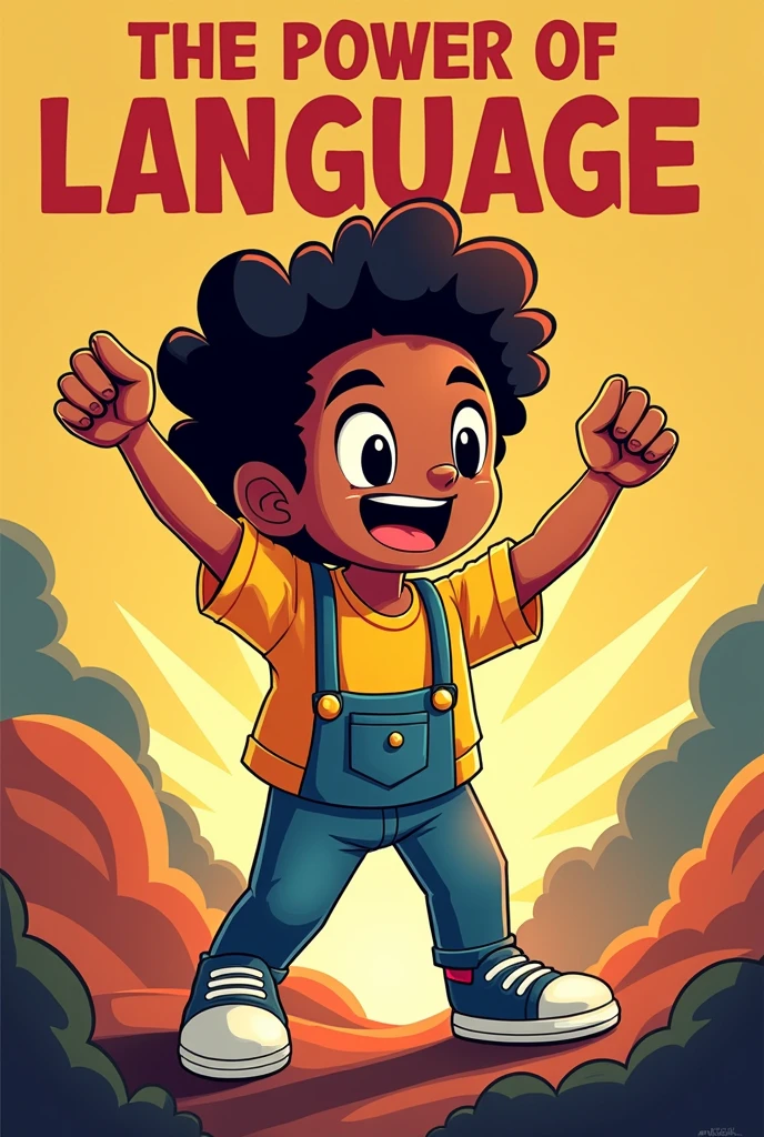 Wikang mapagpalaya poster making, cartoon, with symbolism