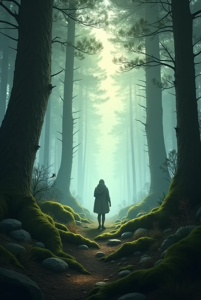 In a quiet corner of the ordinary woods, where the sunlight barely touched the forest floor