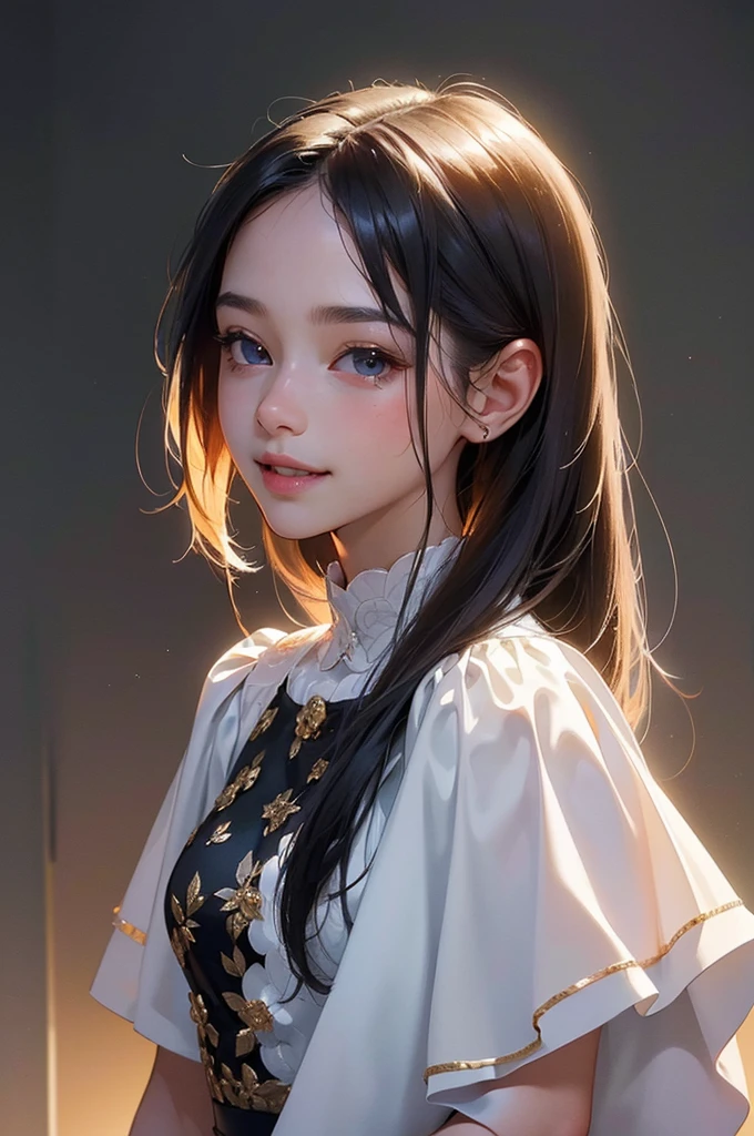 ((masterpiece, best quality, ultra-detailed, high resolution, extremely detailed CG, super detailed, Most beautiful clean lighting)), 1girl, small, , cute girl, pretty face, smile, white skin, Beautiful black long hair, black eyes, kawaii, full body, nsfw, 