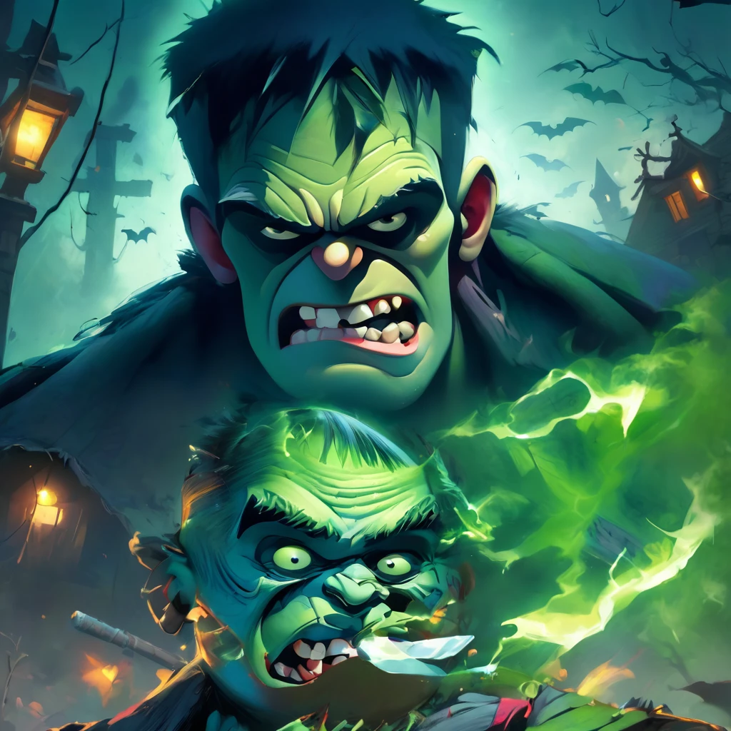 Halloween、fight、battle、Frankenstein