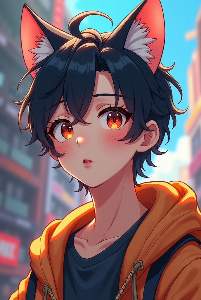 Anime guy with cat  ear