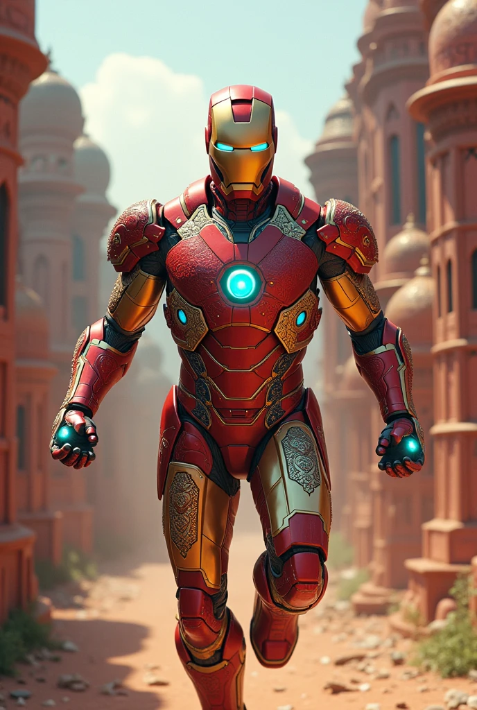 Genarate a iron man with indian style with doggy style
