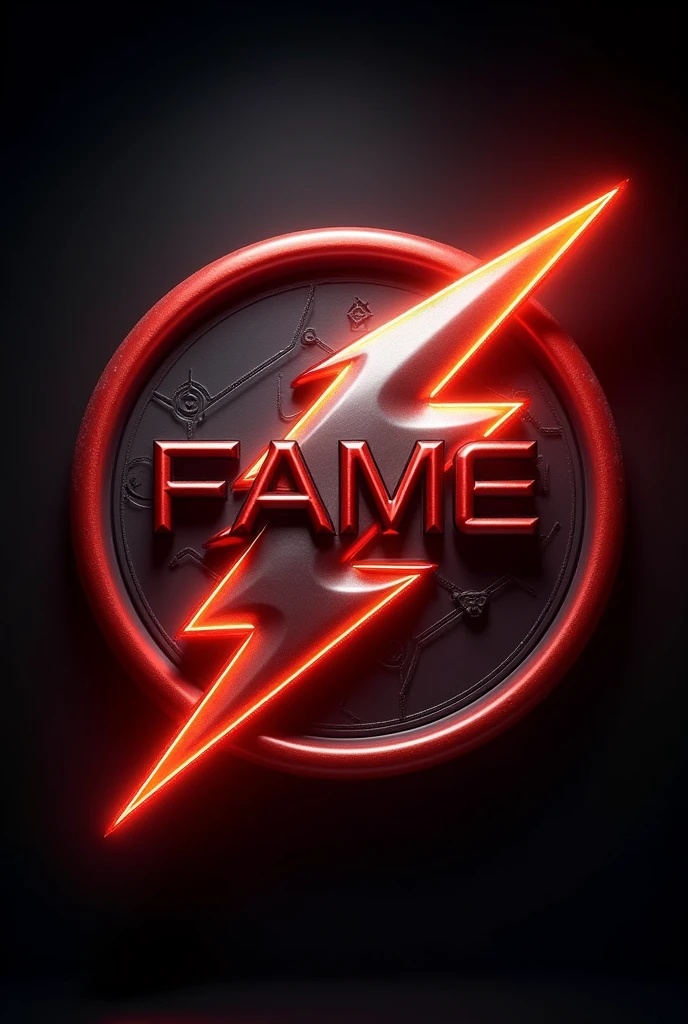 Create a beautiful 3D logo with the inscription Fame flash