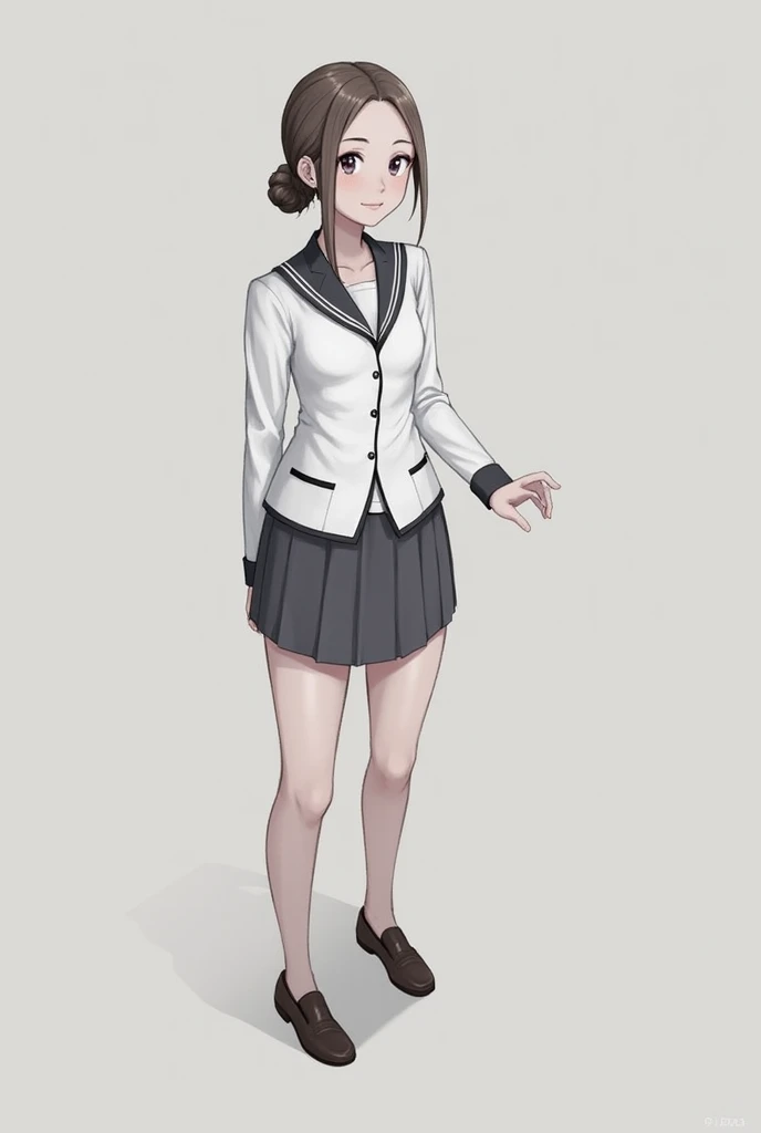 OJT Uniform Design. Please indicate na they should put a description to every part included in the design of OJT uniform. The design should signify College of Accountancy or accounting profession. Mini skirt please. The girl/ boy is looking forward and whole body and hair is tied in a low bun