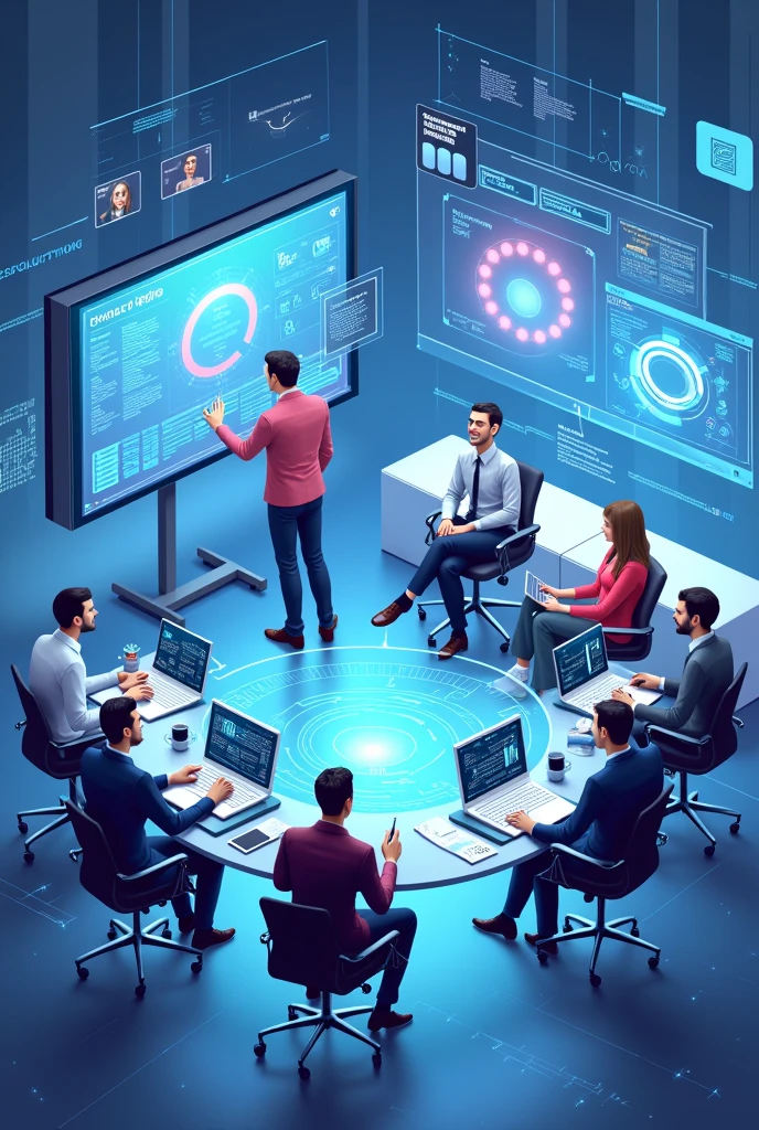 Making a poster relating a training for information technology