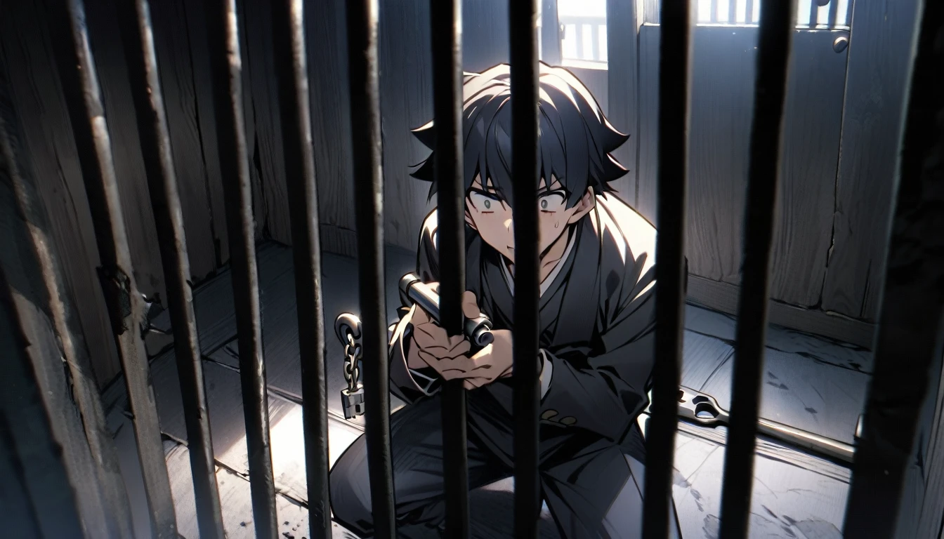 In a strict prison、Ishikawa Goemon is secretly planning his escape.。Behind the bars, darkness spreads、He has a lock-opening tool in his hand.。