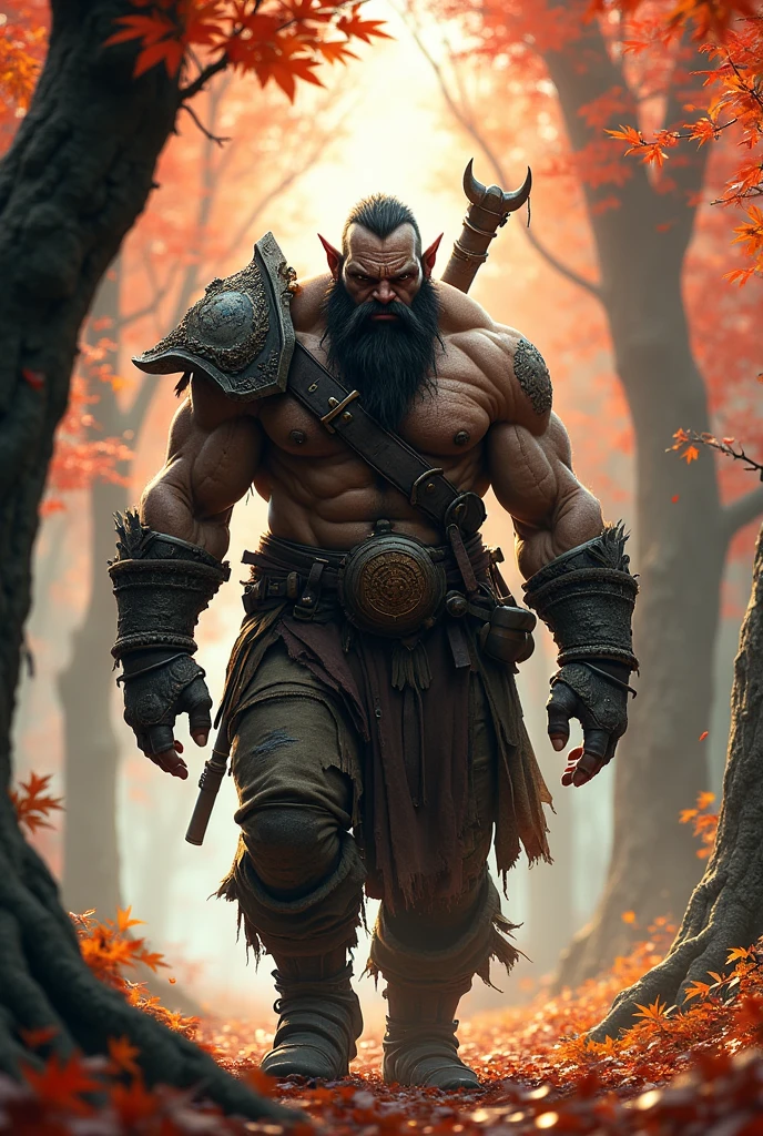 Male Orc,Maple Forest,Worn clothes