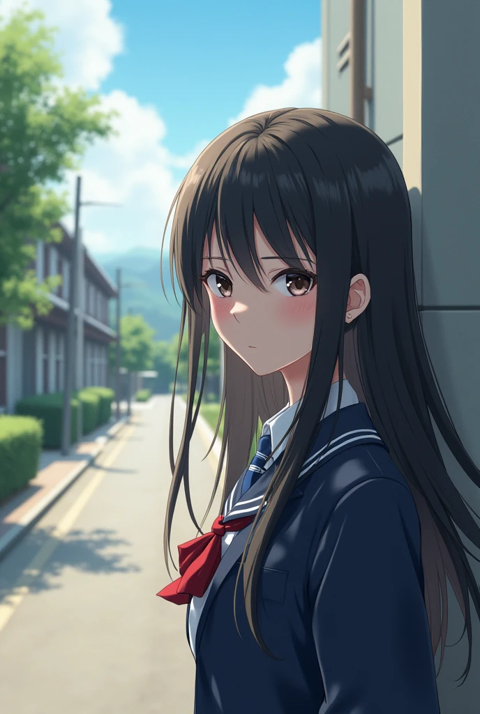 A high school girl who looks at me on my way home from school、Long Hair