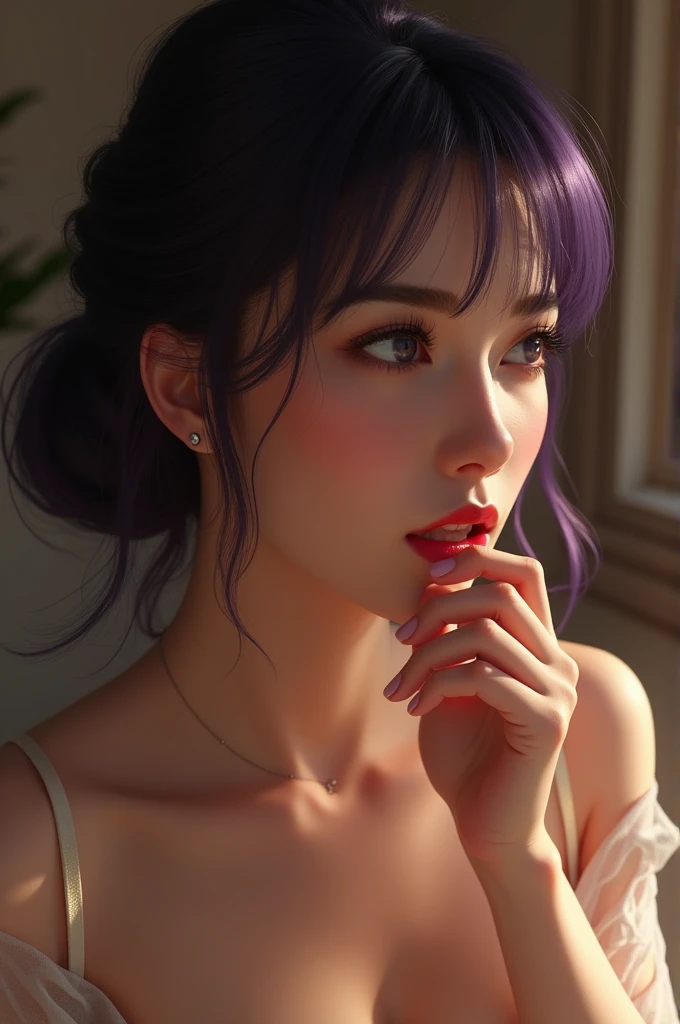 40yo mature woman, medium (shoulder-length:1.2) updo [violet-black:.3] hair, masterpiece, best quality, photorealistic, 8k,highres,
beautiful face, 1busty woman,,delicate eyes and face, (close up:0)
(deepthroat:1), (from above:1.1) ,(penis in mouth:1.2), pov hands, (grabbing her head:1.3),
penis, fellatio, black hair,indoors,
(out door:1.1),
bukkake, cum, (facial:1.3)
(micro bikini:1.1),