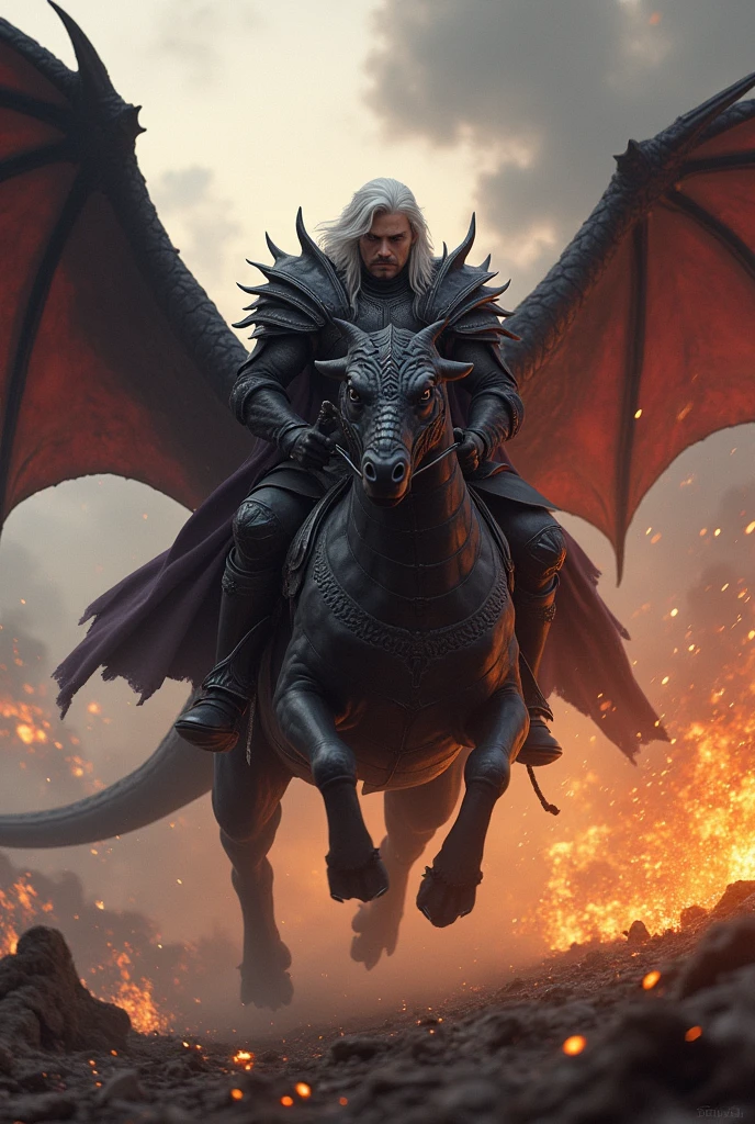 Deamon Targaryen while fighting 
