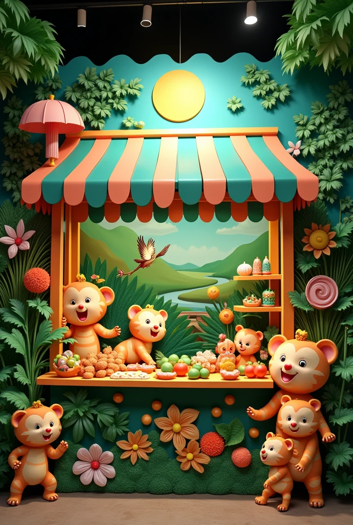 A sales stall decoration themed after the state of Perak for kindergarten children