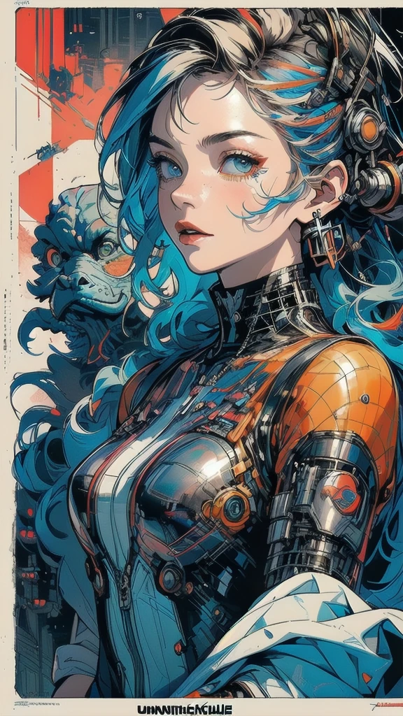 (((masterpiece, highest quality))),(((solo:1.2))),(((1girl:1.2))),32k wallpaper, very detailed, poster, vintage science fiction,(((((geometric cinematic movie poster))))), (bauhaus), shape,(((abstract))),(mid century modern),movie poster,(((((portfolio))))),(((((Close-up))))),(((((bust up))))),((((more various angle)))),(((highlight))),((((heterochromia)))),(((complete. detailed face))),(((Extremely talented))),(((((most complecated machine))))),(((((unlimited mechanic Workaholic))))),(((Absolutely detailed Mighty machines background))),(((bodysuits))),(((Beautiful vibrant color scheme)))
